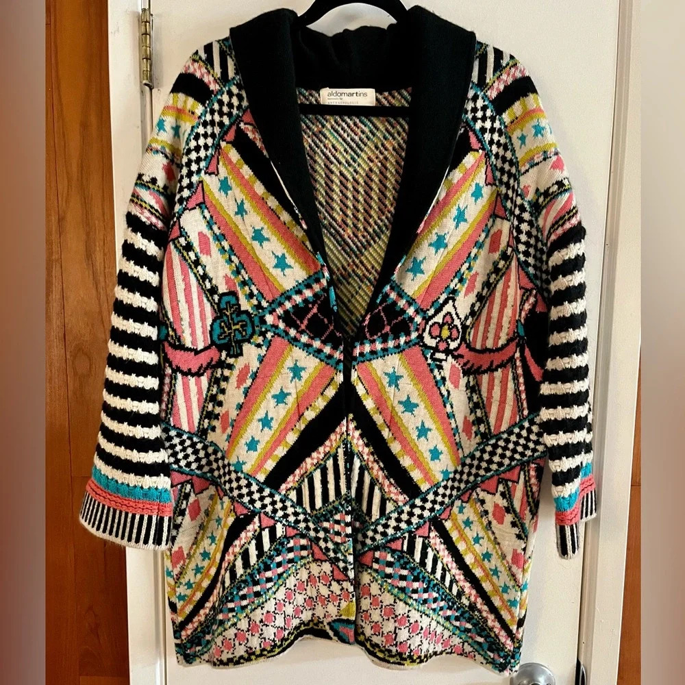 Anthropologie Josefana Jacquard Sweater Coat - Picture 2 of 11